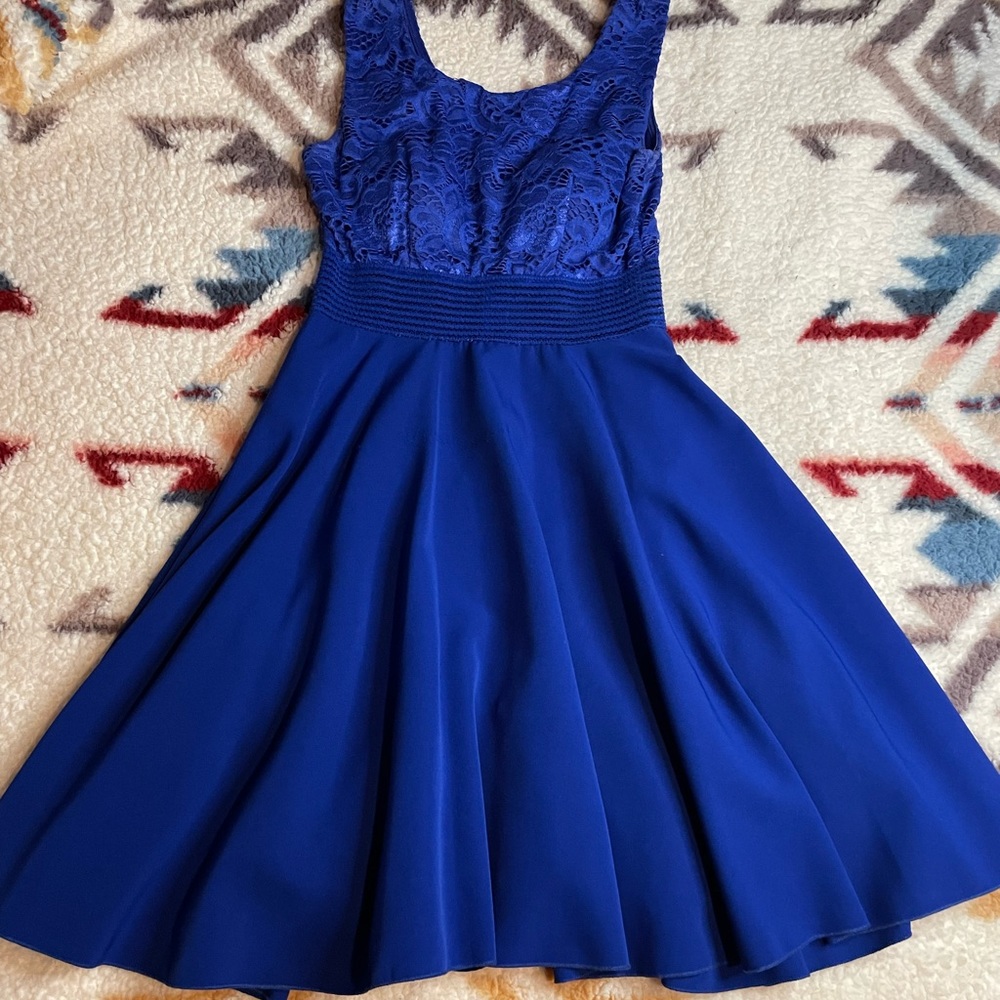 Royal blue lace dress